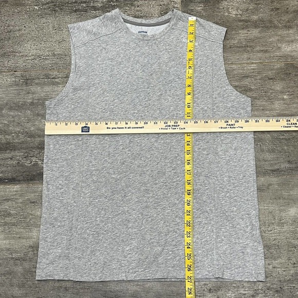 Reebok Tank Top Adult Mens Size M Medium Gray Logo Lightweight Shirt Gym Active - Picture 4 of 6